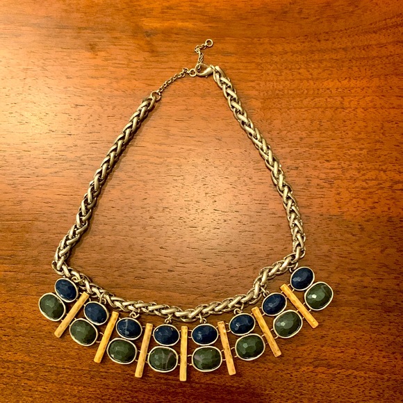 Green and blue stones in silver with some gold. - Picture 2 of 4